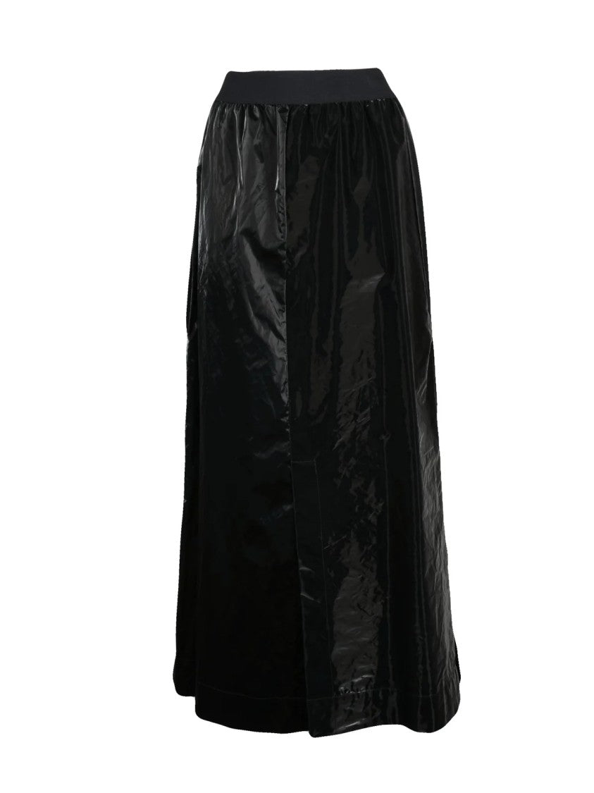 Maria Calderara Maxi Skirt With Elastic Waistband And Slit Details