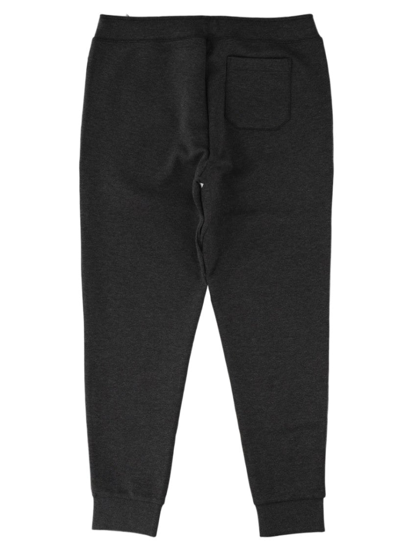 Polo Ralph Lauren Tapered Grey Trousers With Ribbed Cuffs And Adjustable Drawstring