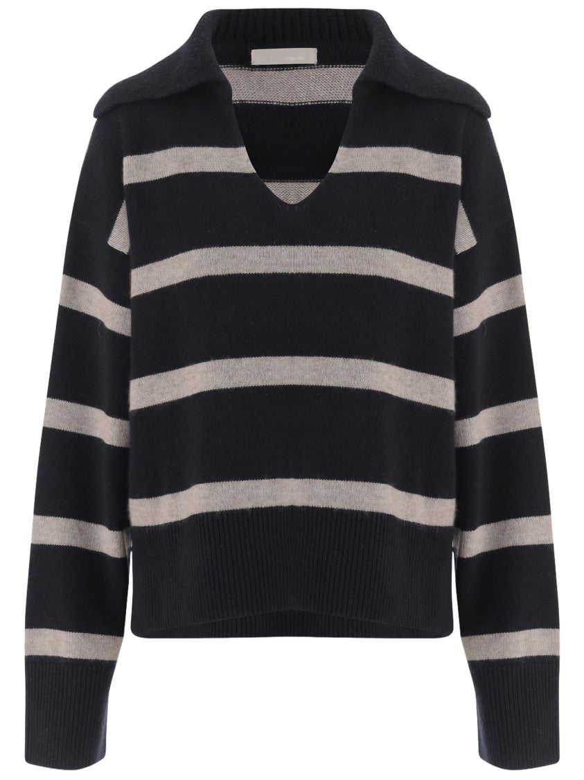 Allude Wool And Cashmere Striped Sweater