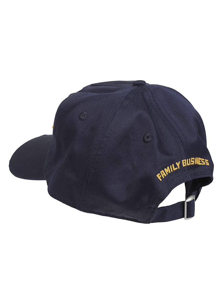 Dsquared2 Classic Blue Cotton Embroidered Cap