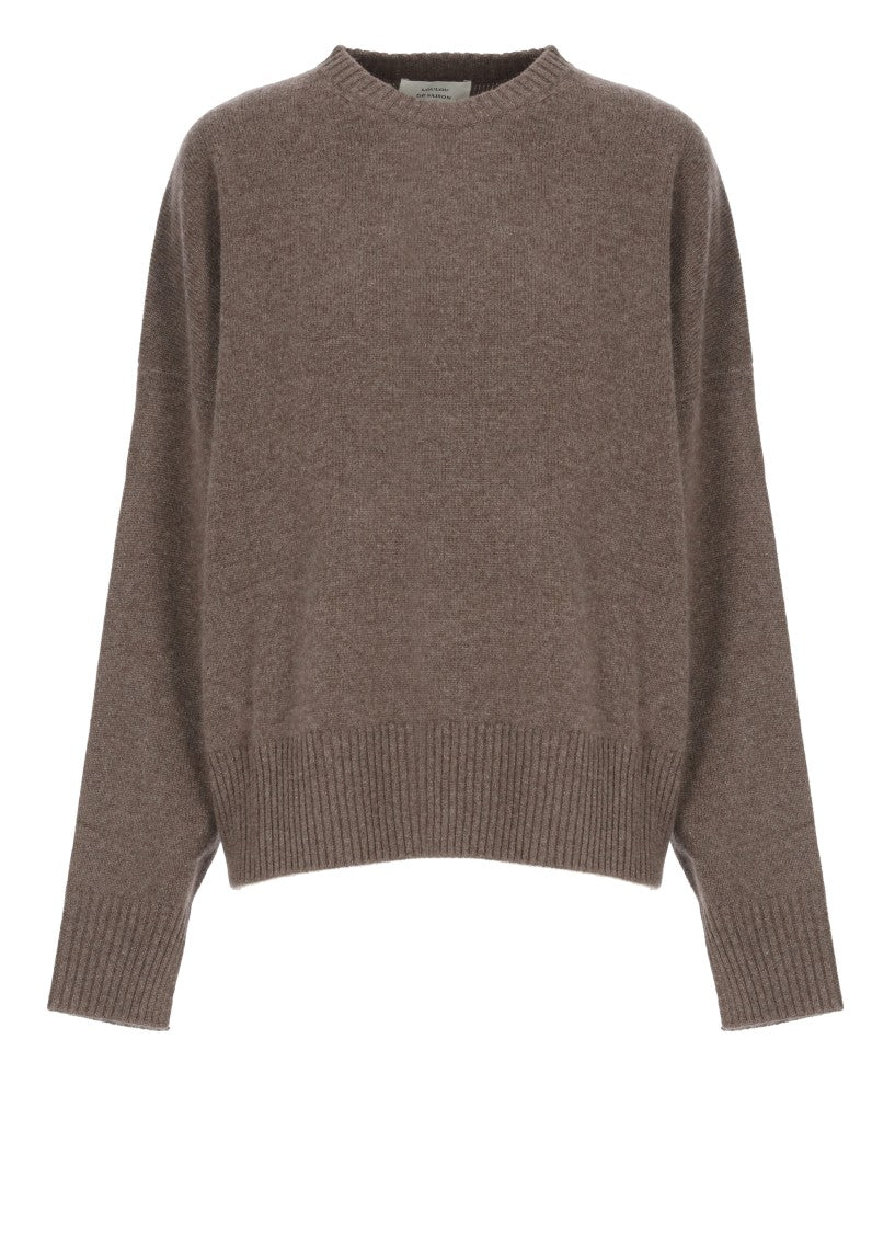 Loulou De Saison Brown Relaxed Fit Ribbed Cashmere Sweater