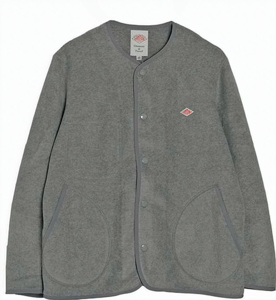 Danton Round Neck Casual Jacket With Snap Button Closure