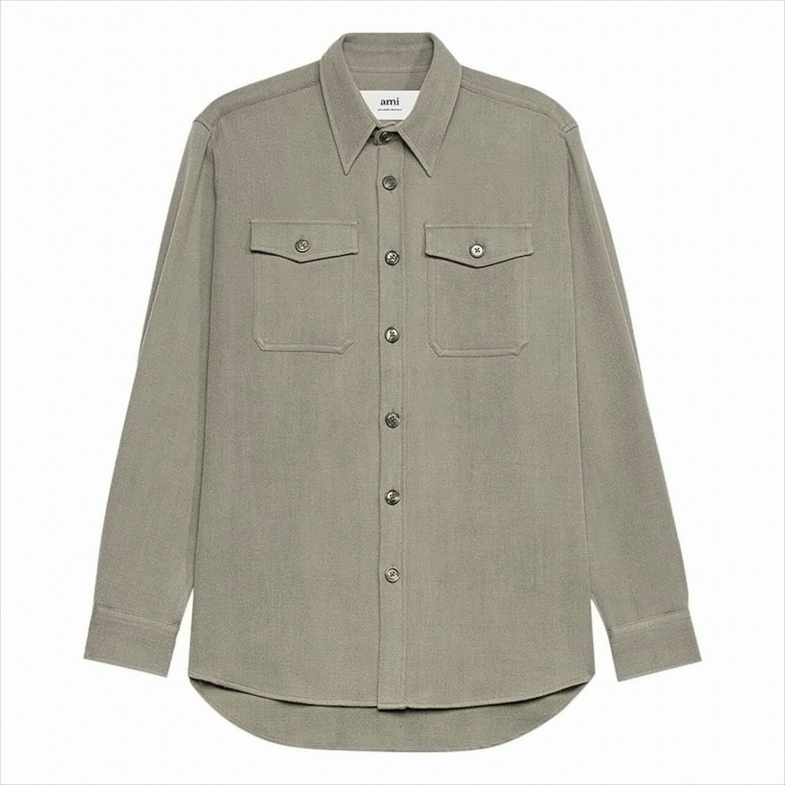 Ami Paris Relaxed Fit Oversized Long Sleeve Shirt