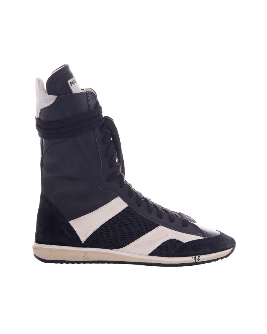 Patrizia Pepe High-Top Sneakers With Suede And Leather Detailing