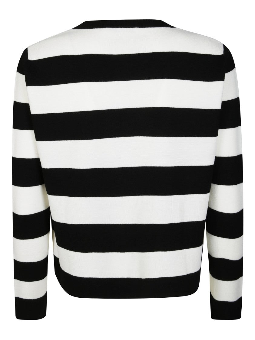 Max Mara Cropped Sweater With Vintage Embroidery