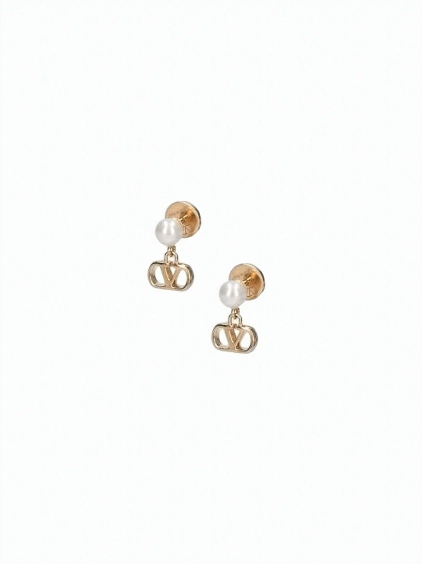 Valentino Garavani Openwork Logo Motif Earrings