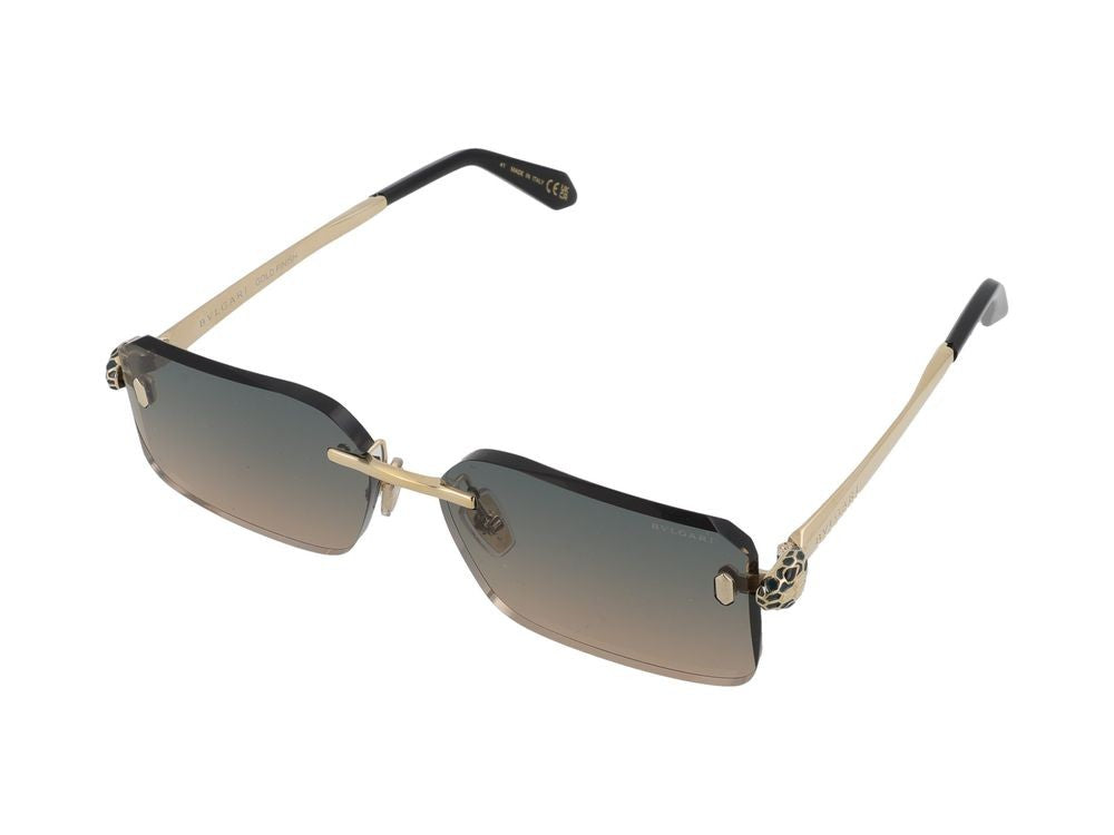 Bulgari Panther Detail Gradient Tint Rimless Sunglasses
