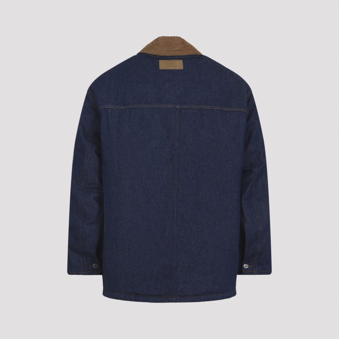 Ami Paris Indigo Blue Cotton Padded Worker Jacket