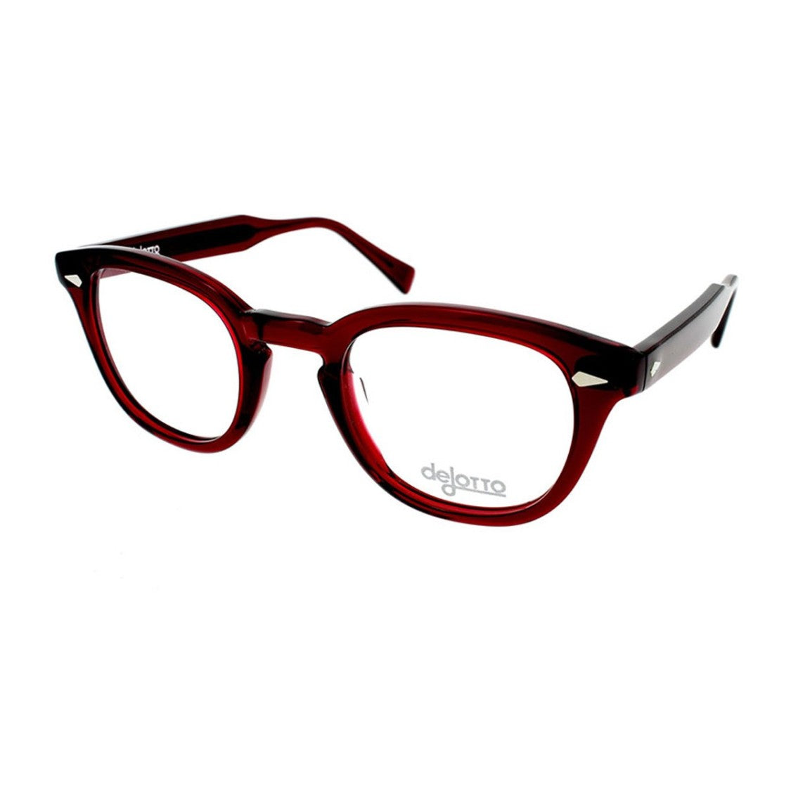 Delotto Red Dl11 Celluloid Translucent Sunglasses