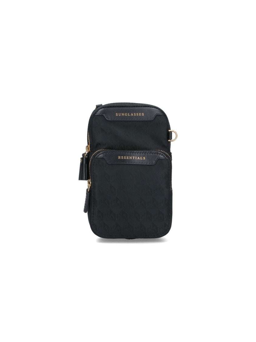 Anya Hindmarch Compact Black Nylon Shoulder Bag