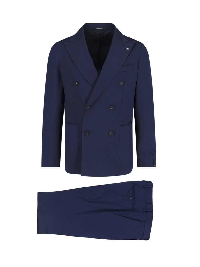 Tagliatore Tailored Black Dress With Notched Lapel