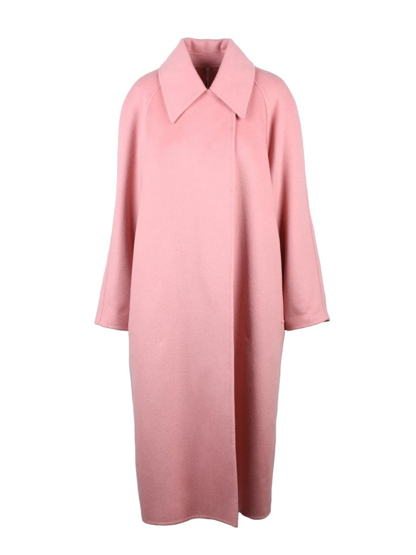 Liviana Conti Pink Wool Long Coat