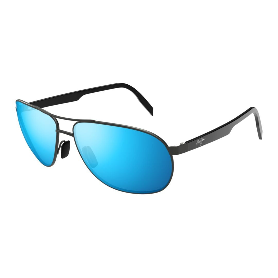 Maui Jim Mj0728s Double Bridge Mirrored Metal Sunglasses