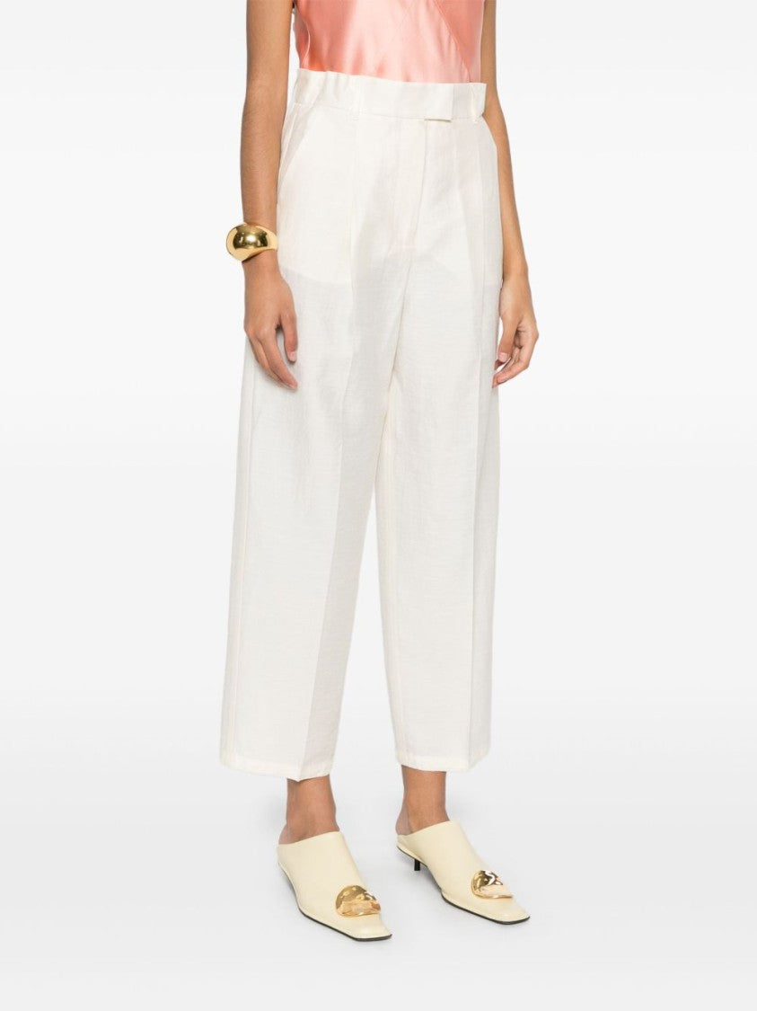 Max Mara Relaxed-Fit Wide Leg Trousers With Pleated Front