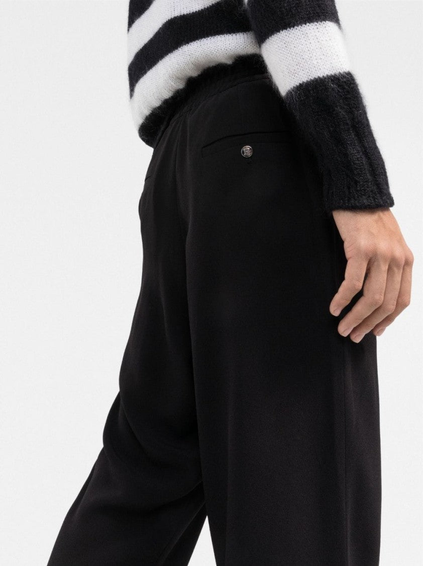 Balmain Slouchy Crepe Tapered-Leg Track Pants