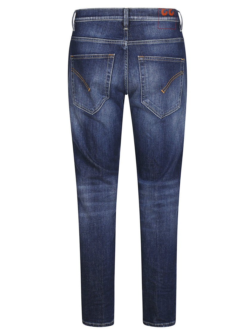 Dondup Five-Pocket Carrot Fit Jeans With Distressed Patches