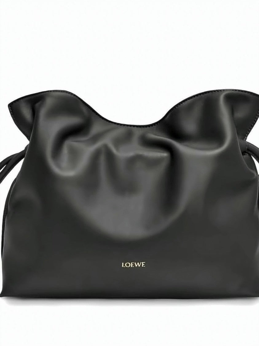 Loewe Ruched Nappa Leather Shoulder Bag With Knotted Details