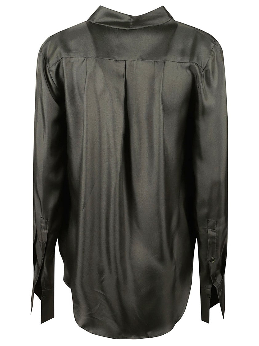 Sa Su Phi Criss-Cross Front Long-Sleeved Top With Pleated Back Details