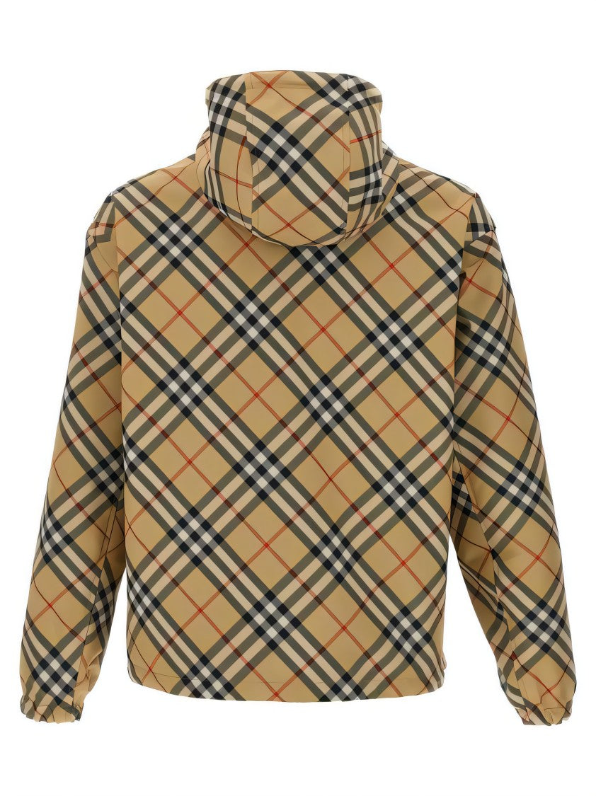 Burberry Reversible Check And Solid Black Trapper Jacket