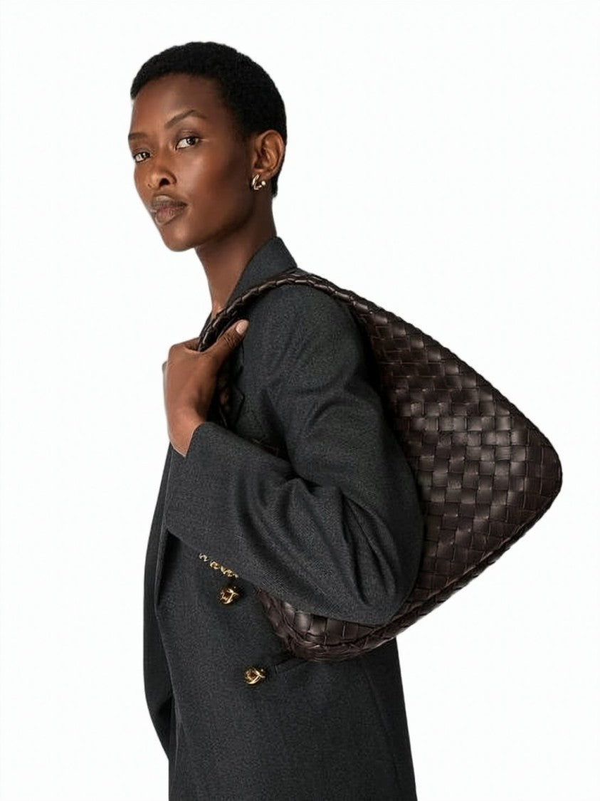 Bottega Veneta Woven Lambskin Leather Shoulder Bag