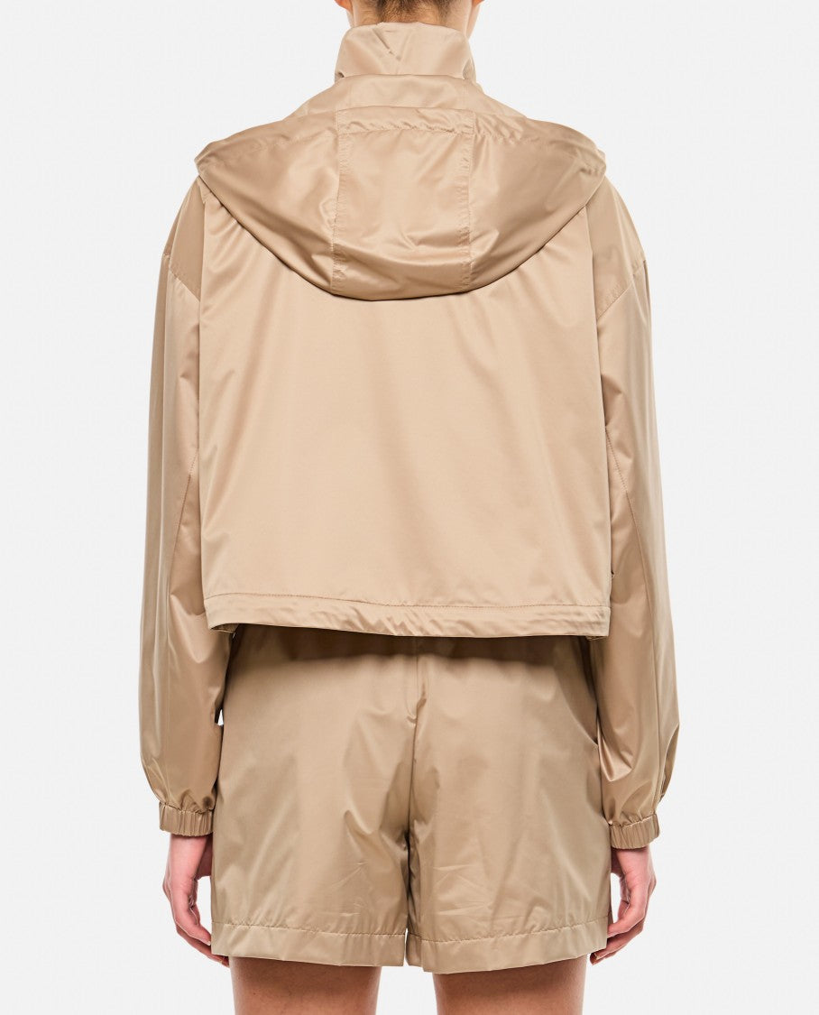 Fendi Hooded Cropped Nylon Jacket