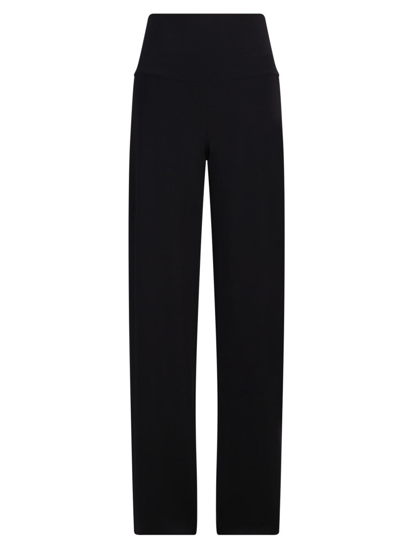 Norma Kamali Black Wide-Leg Trousers