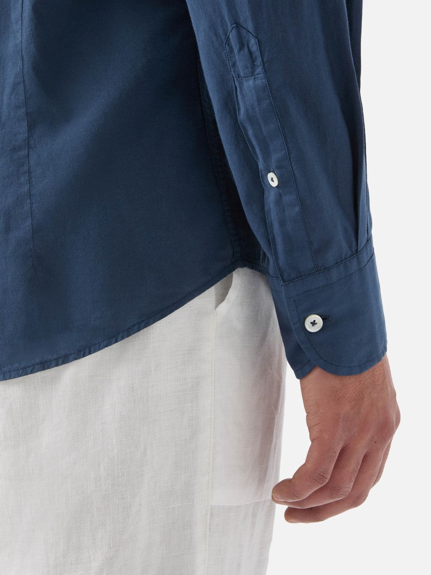 Mc2 Saint Barth Blue Voile Cotton Casual Shirt