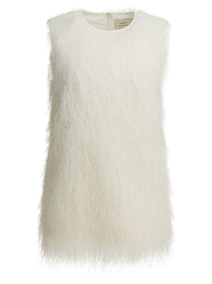 Loulou De Saison Textured Sleeveless Top With Fluffy Surface