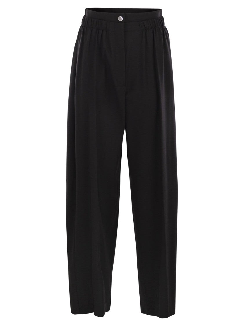 Sportmax Quito - Wide-Leg Trousers In Stretch Wool