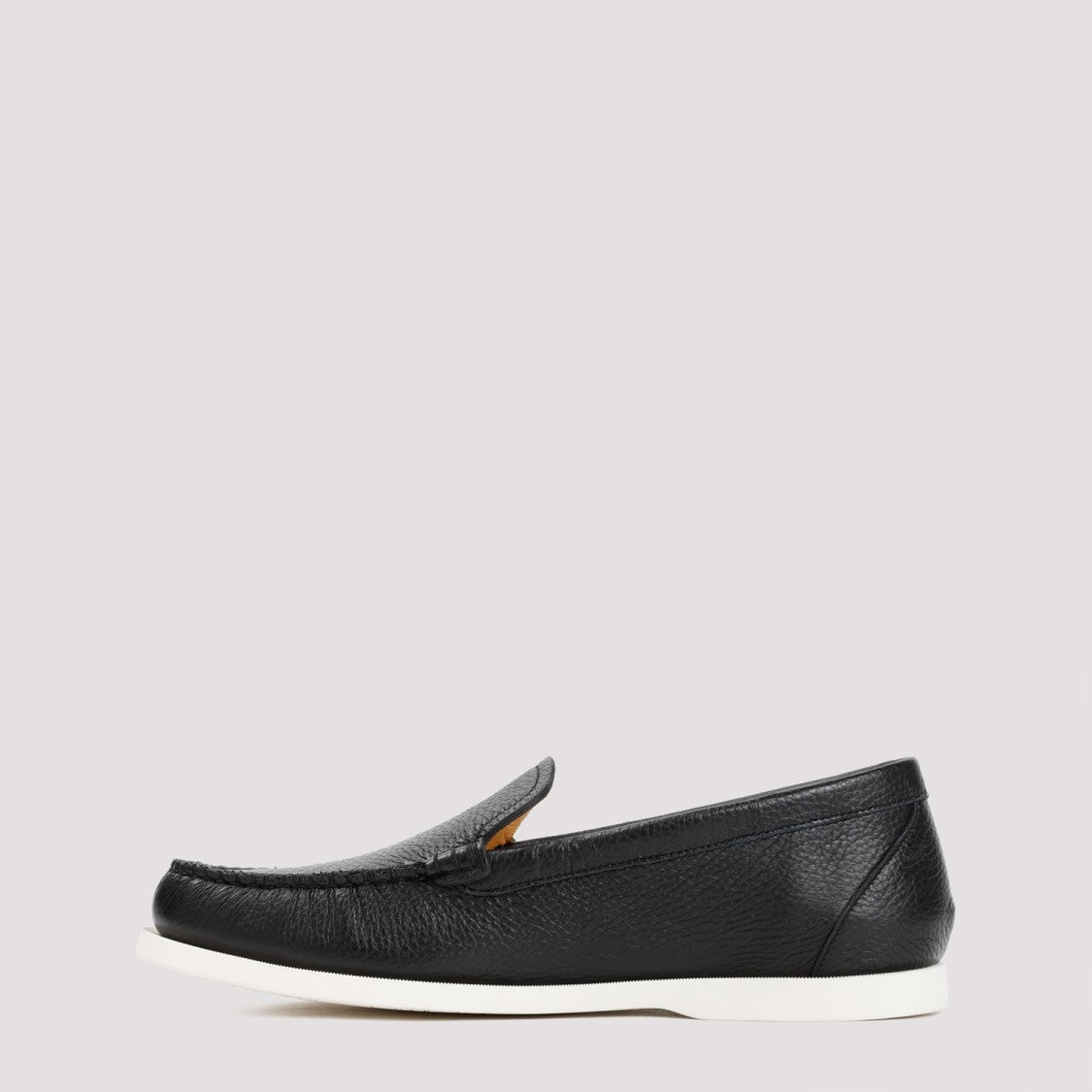 Bally Black Grained Deer Leather Nadim Mocassin