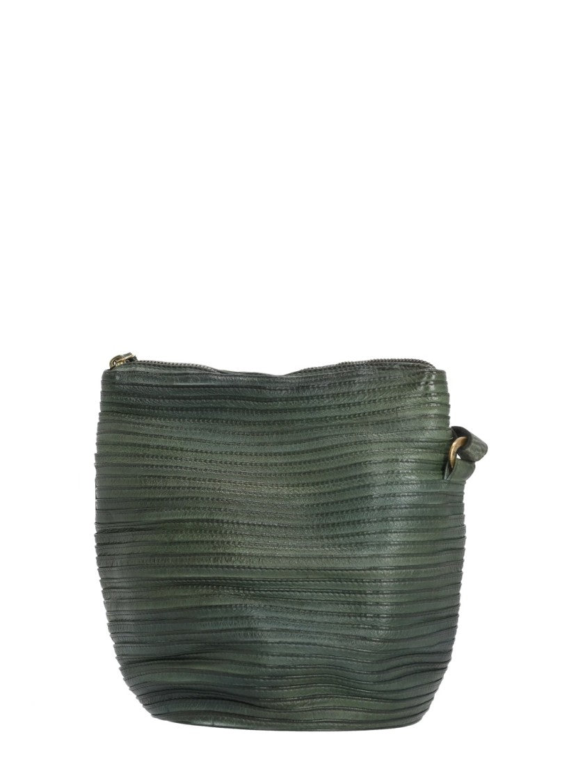 Majo Textured Leather Procida Shoulder Bag With Adjustable Strap