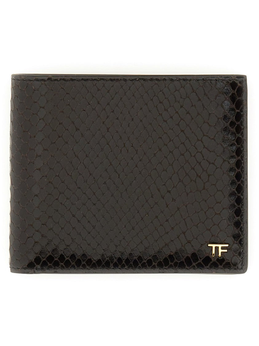 Tom Ford Python Print Classic Bifold Wallet
