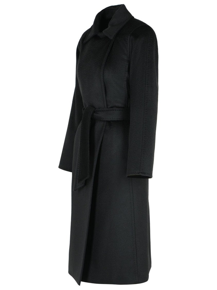 Max Mara 'Manuela' Black Camel Coat