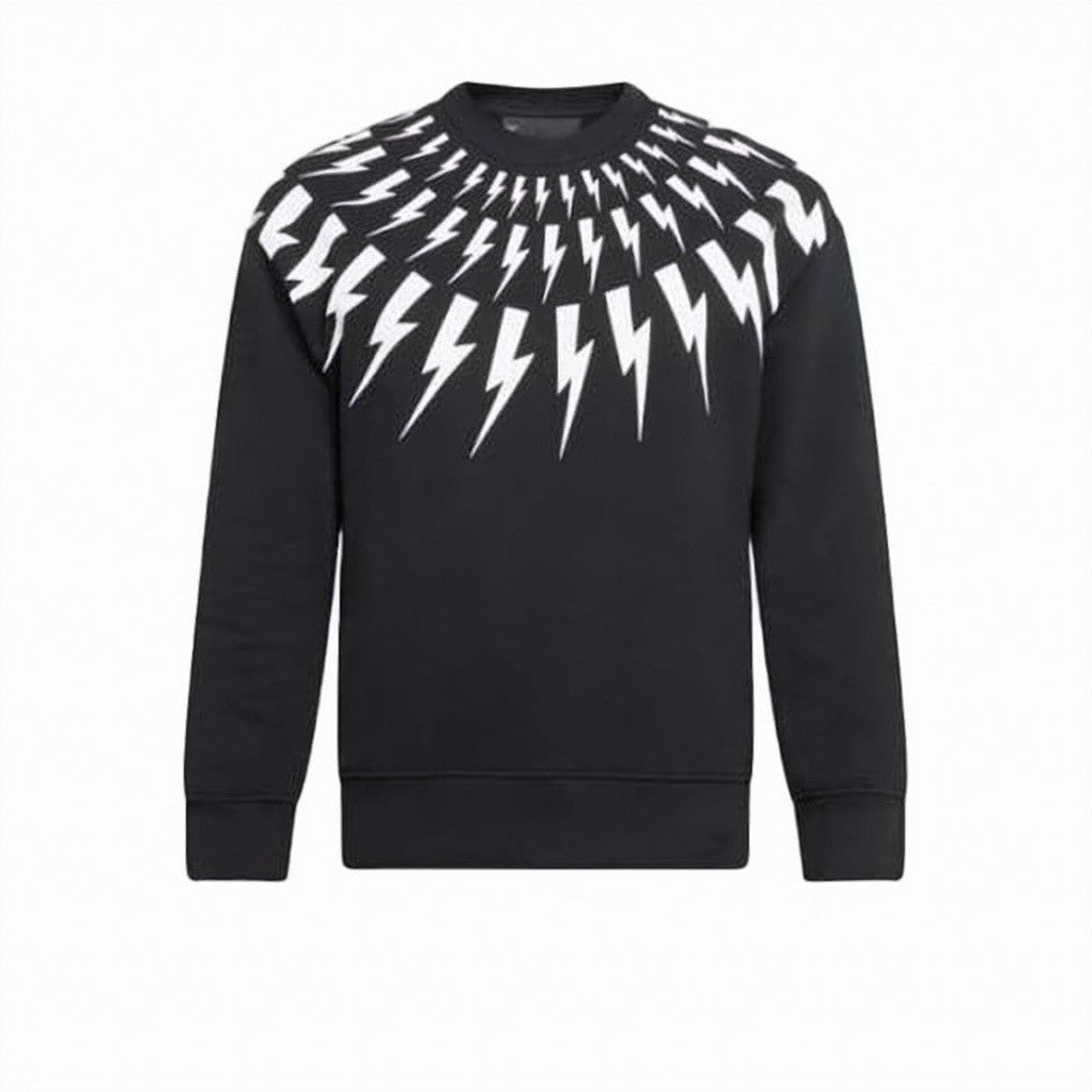 Neil Barrett Long-Sleeve Pullover With Bold Lightning Bolt Design