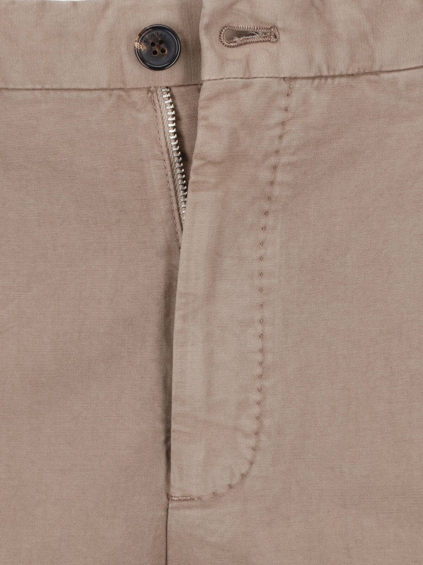 Incotex Tailored Straight Leg Trousers With Buttoned Welt Pockets