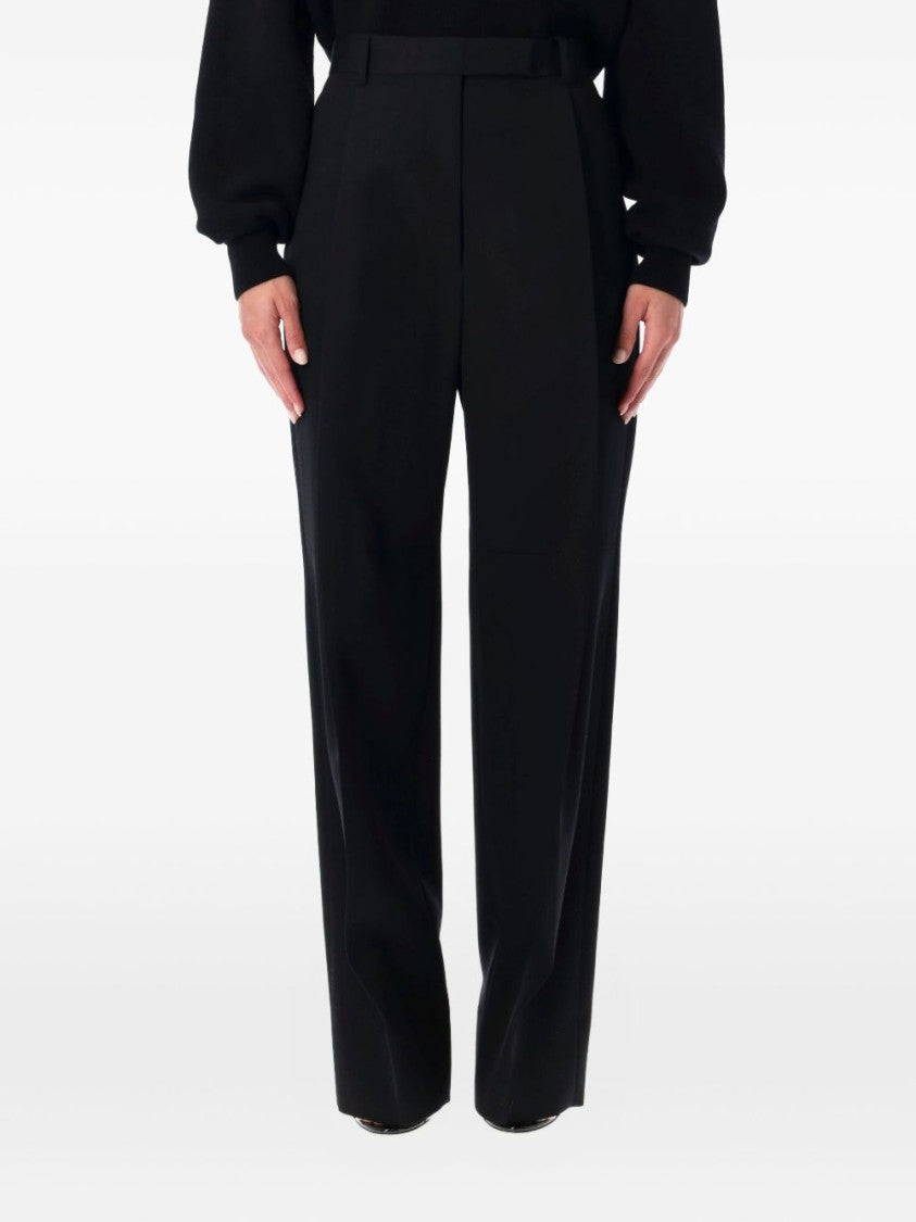 Tom Ford Straight-Leg Black Wool Trousers With Elegant Pleats