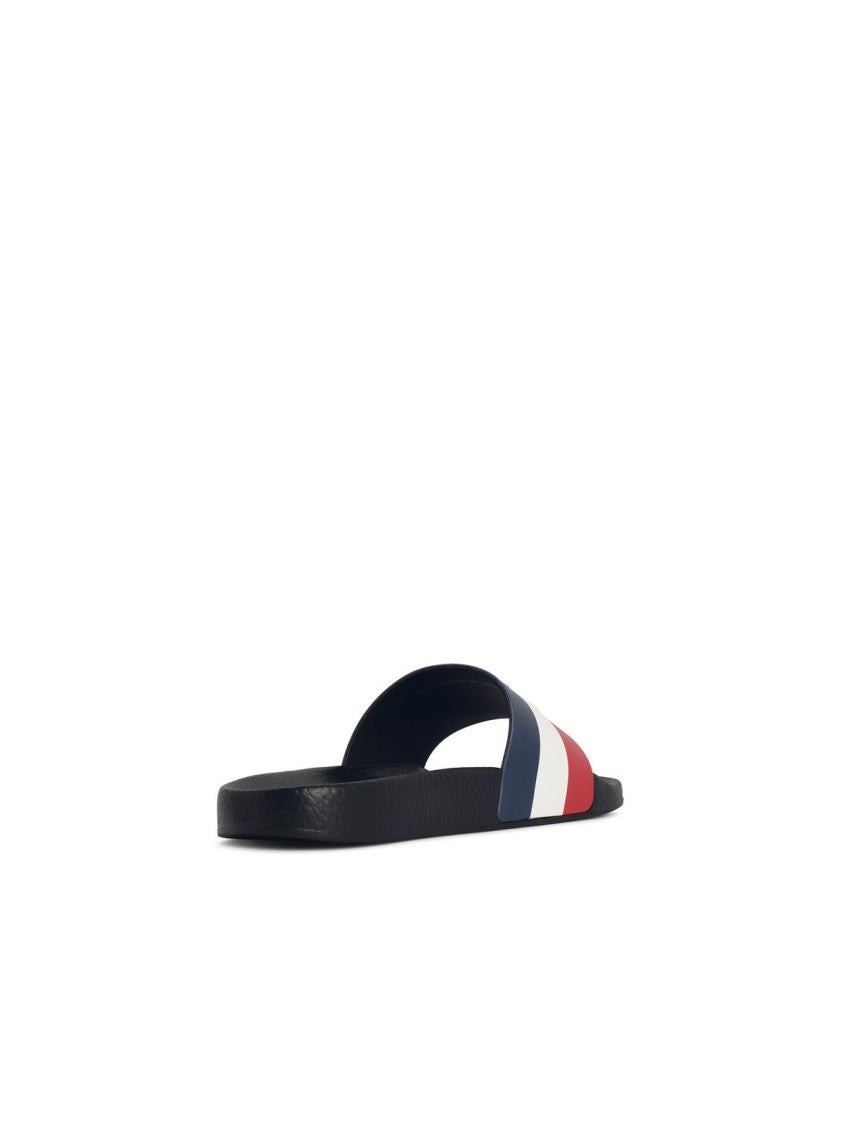 Moncler 'Basile' Black Rubber Slides