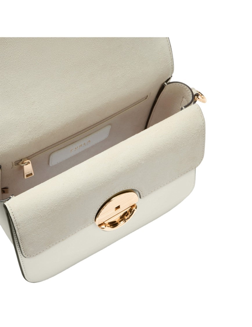 Furla Sfera S Handbag In Cream Color Leather