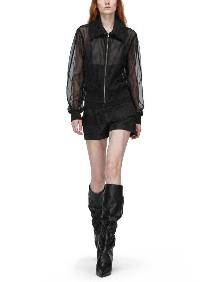 Rick Owens Dracucollar Flight Sheer Translucent Bomber Jacket