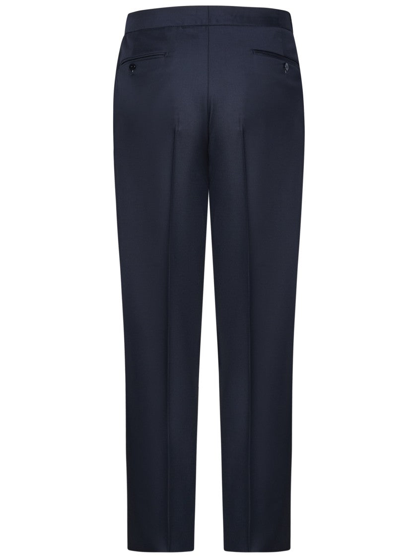 Franzese Collection Tailored Capri Model Trousers In Loro Piana Fabric