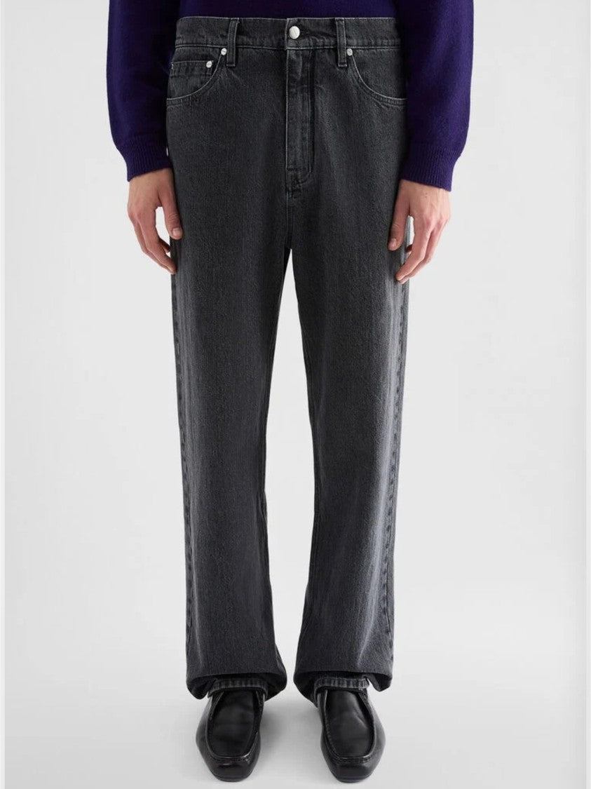 Jil Sander Wide-Leg Dark Denim Trousers With Classic Five-Pocket Design