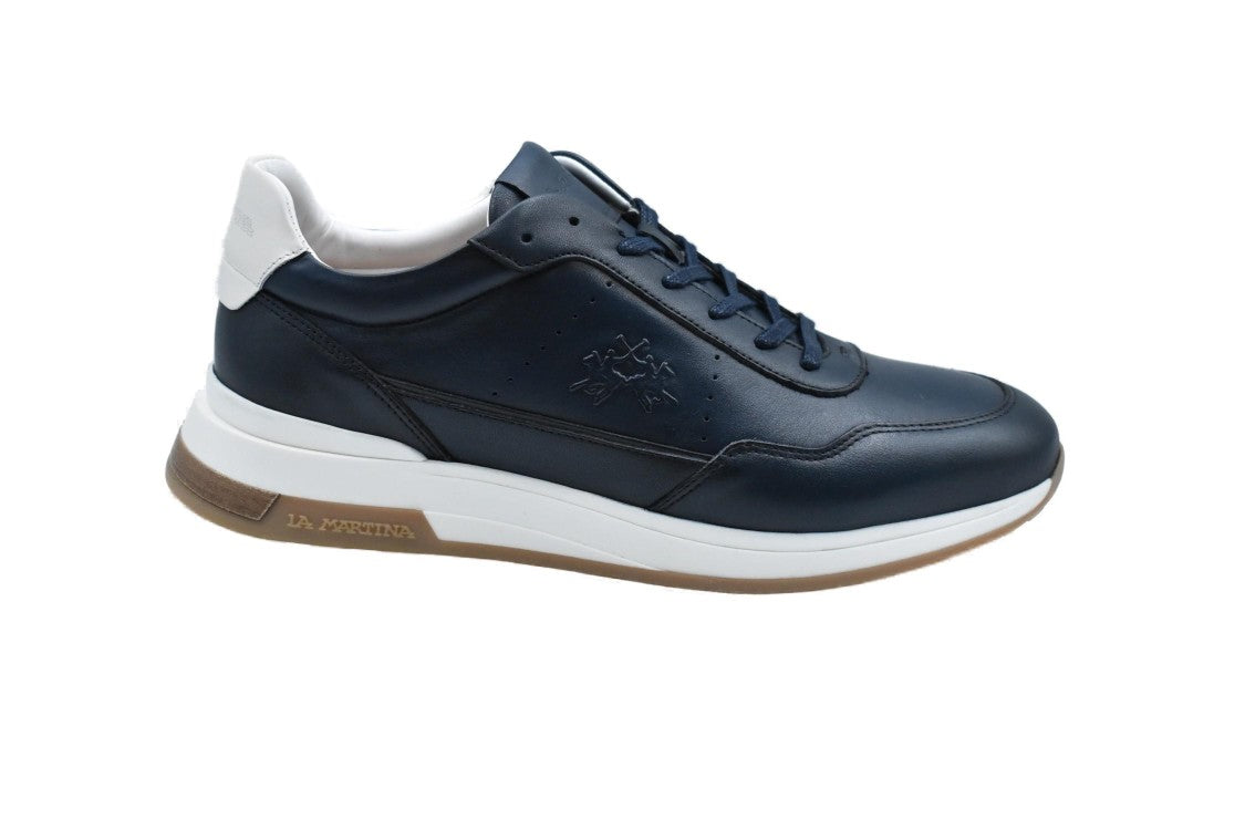 La Martina Blue Low Shoes With Unstructured Design And Custom Footbed