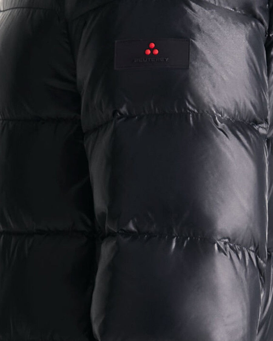 Peuterey Luminescent Nylon High-Collar Down Jacket
