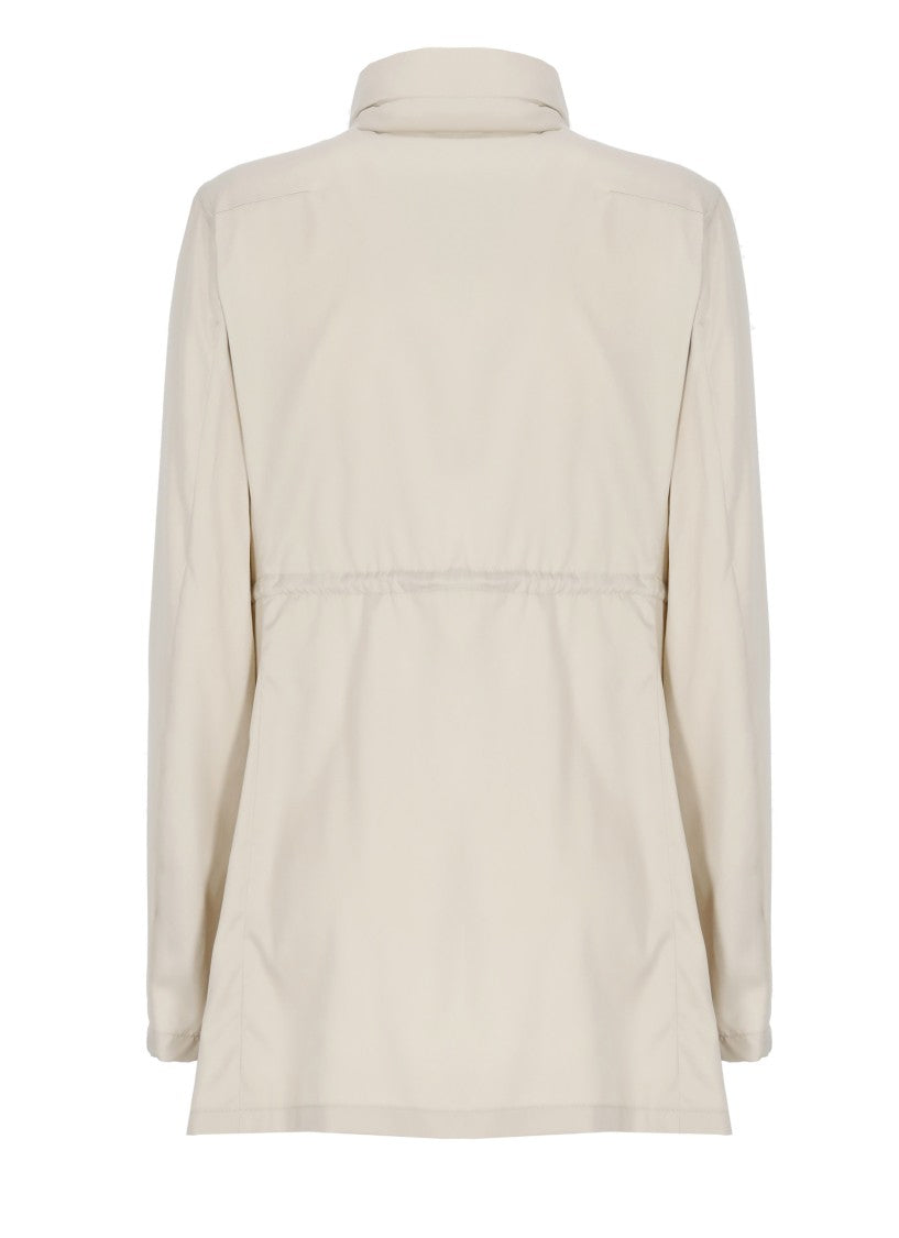 Fay Beige Waterproof Hook-Fastening Jacket