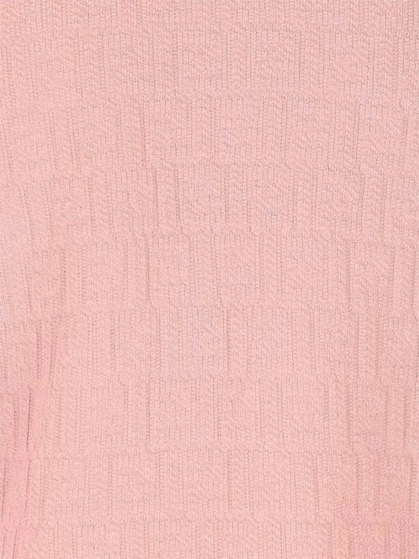 Fendi Textured Knit Sweater With Contrasting Ribbed Trims
