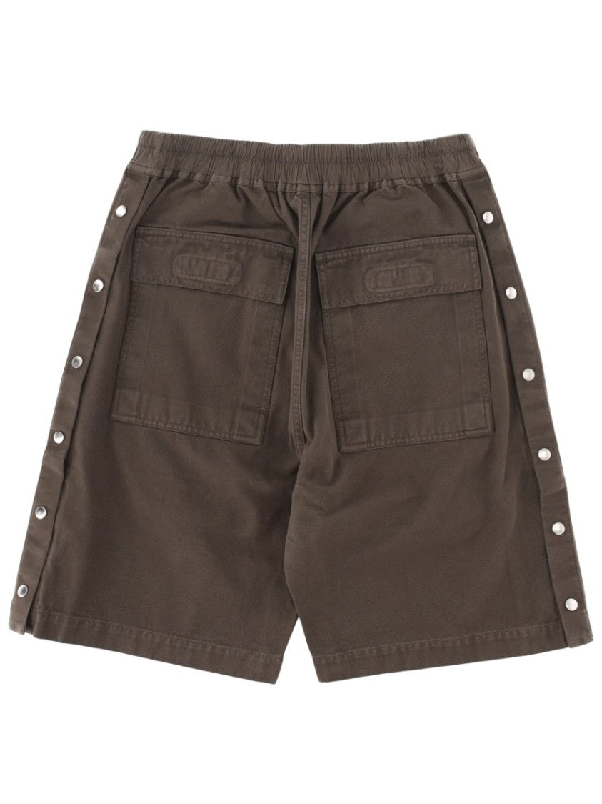 Drkshdw By Rick Owens Pusher Wide Relaxed Fit Denim Shorts