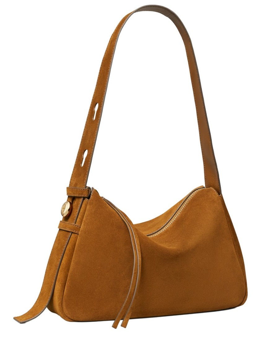 Tory Burch Brown Romy Bovine Suede Shoulder Bag