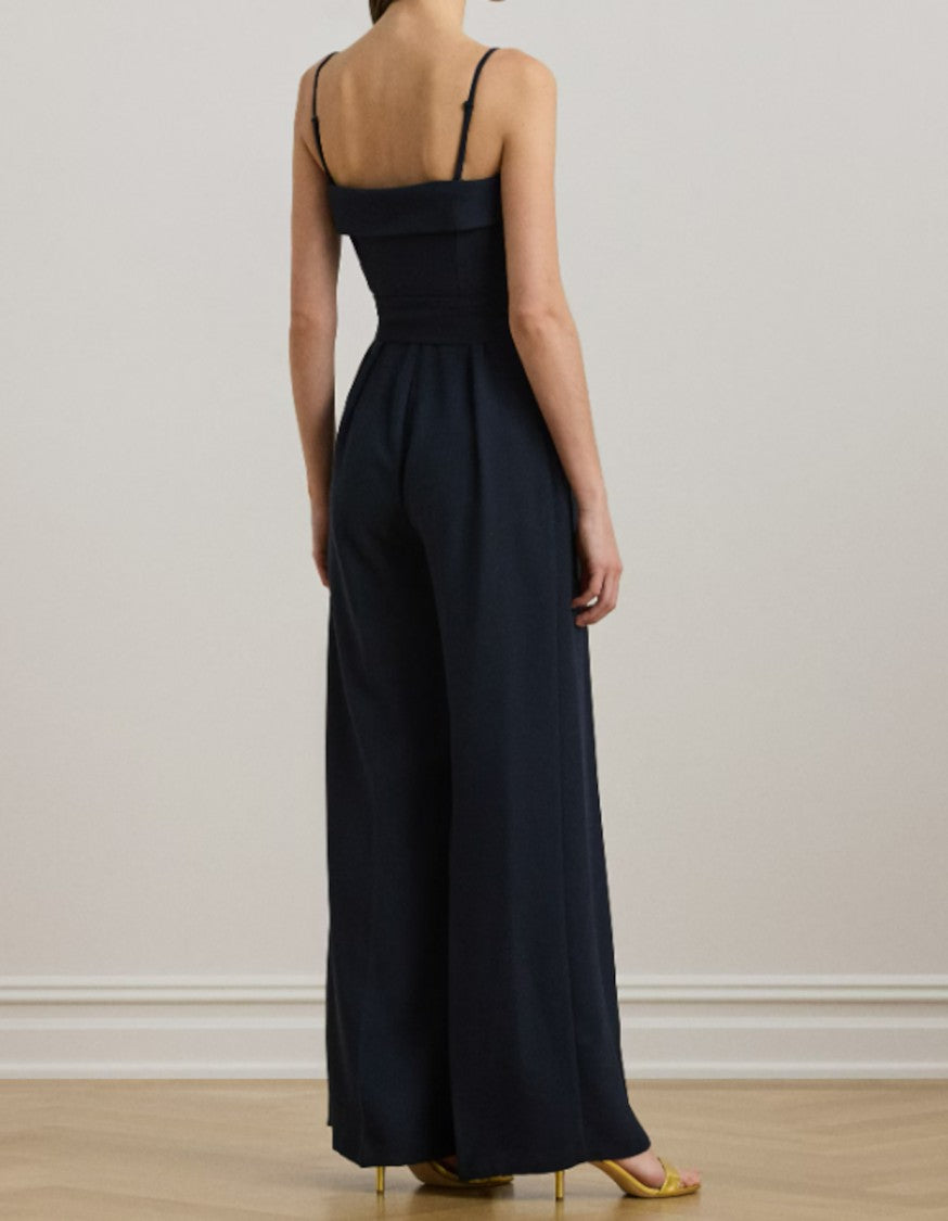 Lauren Ralph Lauren Strapless Jumpsuit With Gold Buttons