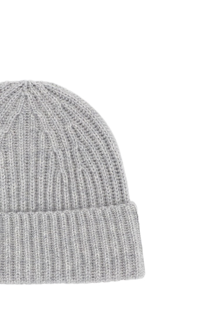 Lisa Yang Cashmere Beanie With Wide Ribbed Brim And Relaxed Fit