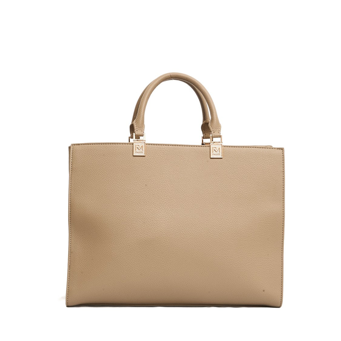 Rue Madame Structured Eco-Leather Tote Bag With Teddy Bear Applique